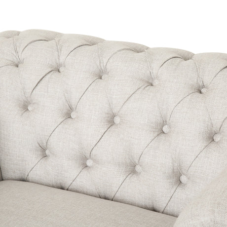 Lancelot Modern Glam Fabric Chesterfield Chaise Lounge by Christopher Knight Home