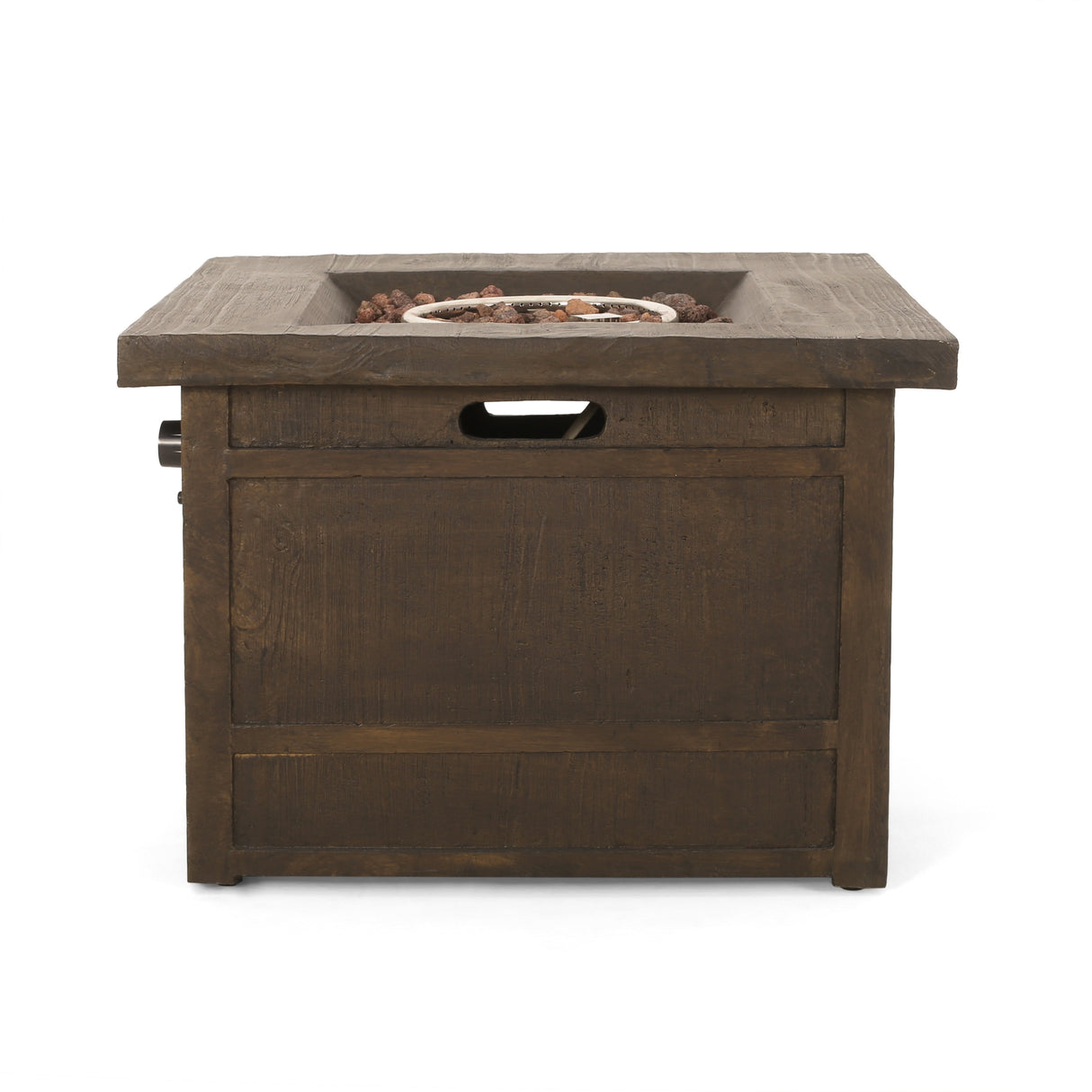 Landman Outdoor 40,000 BTU Fire Pit by 32" Gas-Burning Lightweight Concrete by Christopher Knight Home