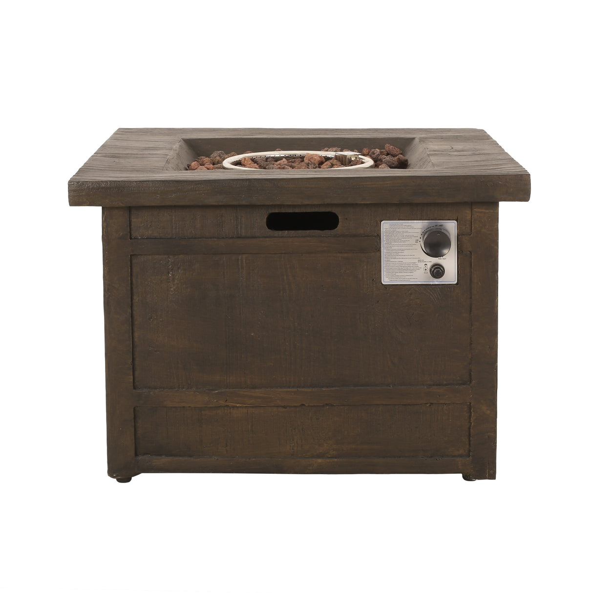 Landman Outdoor 40,000 BTU Fire Pit by 32" Gas-Burning Lightweight Concrete by Christopher Knight Home