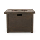 Landman Outdoor 40,000 BTU Fire Pit by 32" Gas-Burning Lightweight Concrete by Christopher Knight Home