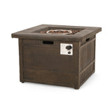 Landman Outdoor 40,000 BTU Fire Pit by 32" Gas-Burning Lightweight Concrete by Christopher Knight Home