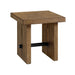 Landmark 24" Wide End Table with 2 Legs, Weathered Oak
