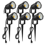 Landscape Spotlights, Outdoor Landscape Lighting for Yard, 3000K Warm White Landscaping Lights with Stake(6 Pack)