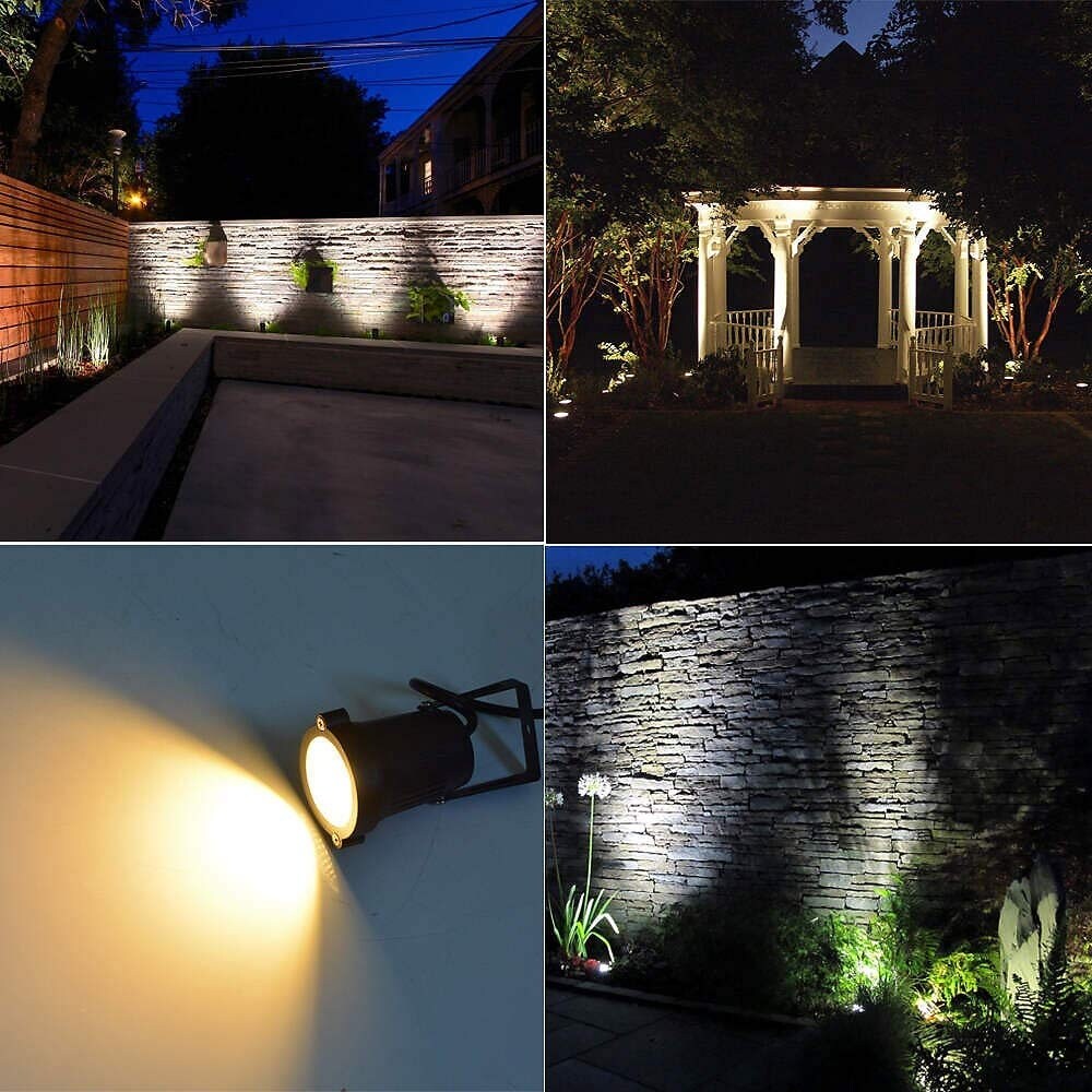 Landscape Spotlights, Outdoor Landscape Lighting for Yard, 3000K Warm White Landscaping Lights with Stake(6 Pack)