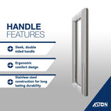 Langham XL 68 - 72 in. x 80 in. Frameless Sliding Shower Door with StarCast Clear Glass in Polished Chrome, Right Hand