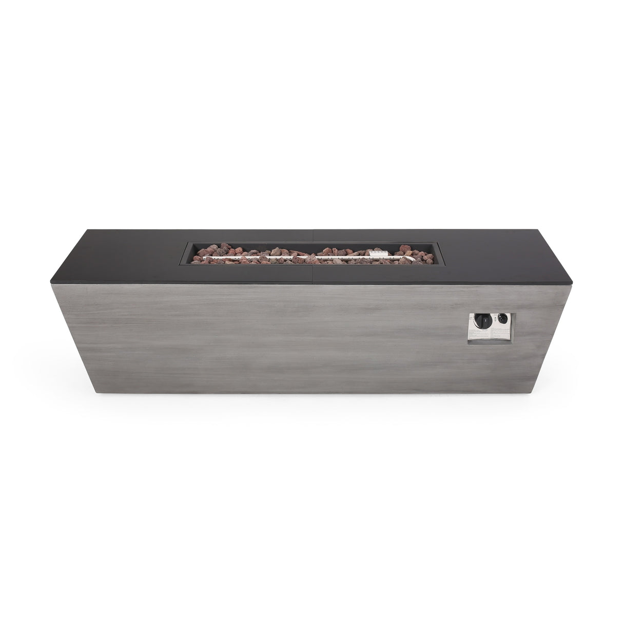 Langton Outdoor 50,000 BTU Lightweight Concrete and Ceramic Rectangular Fire Pit (No Tank Holder) by Christopher Knight Home