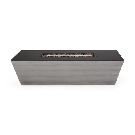 Langton Outdoor 50,000 BTU Lightweight Concrete and Ceramic Rectangular Fire Pit (No Tank Holder) by Christopher Knight Home