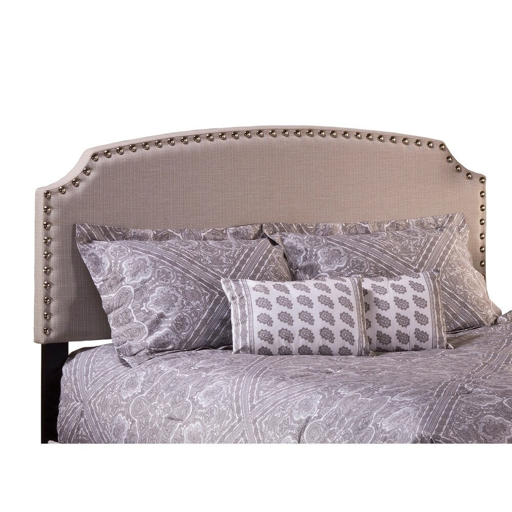 Lani Light Grey Linen Upholstered Headboard with Bed Frame Not Included