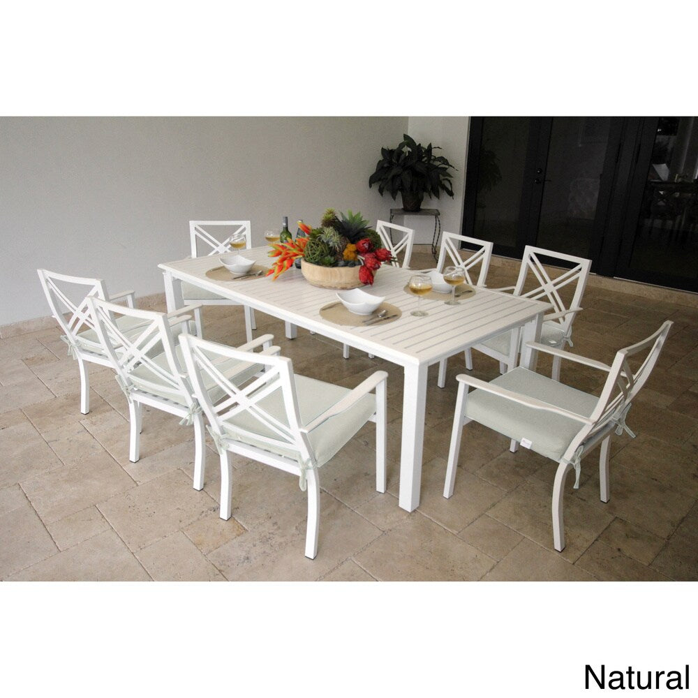 Lanier 9-piece Dining Set with Knife Edge Cushions Set