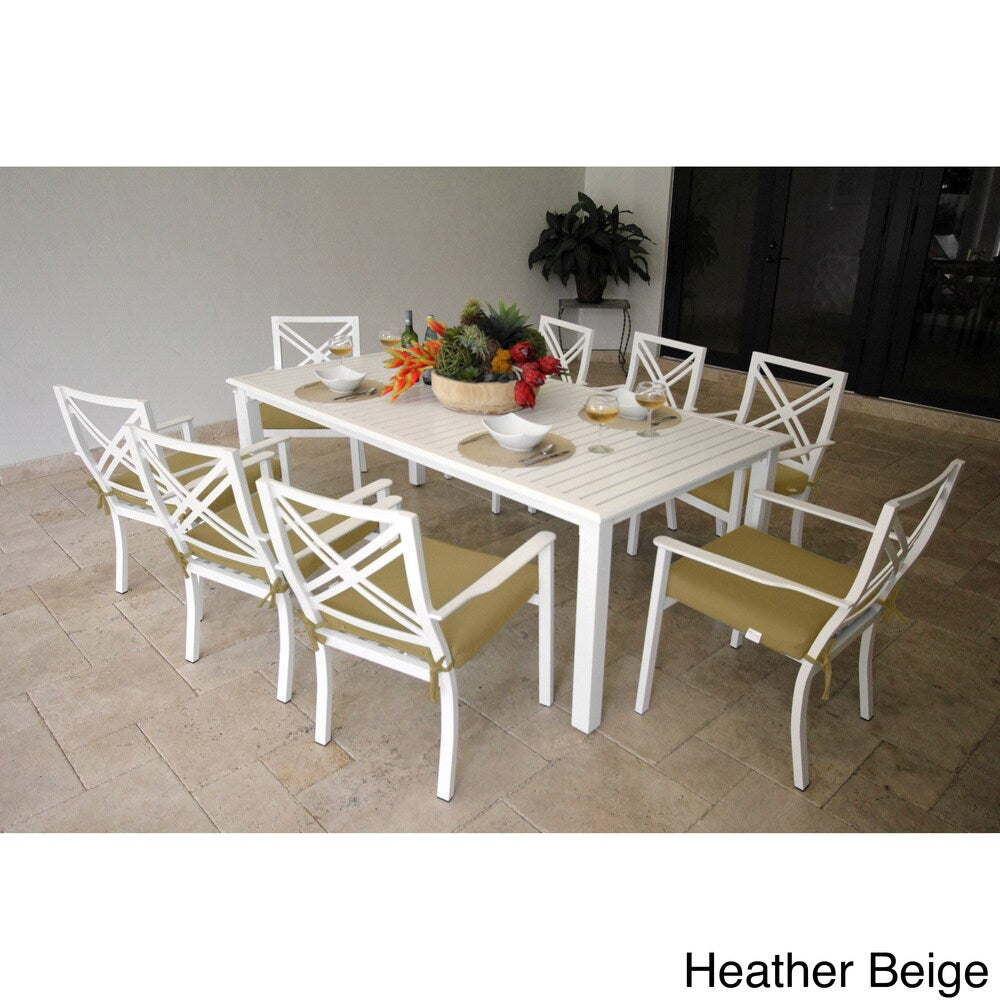 Lanier 9-piece Dining Set with Knife Edge Cushions Set