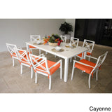 Lanier 9-piece Dining Set with Knife Edge Cushions Set