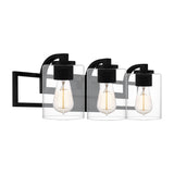 Lansdowne 3-Light Matte Black Vanity Light