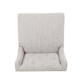 Lansglen Button Tufted Fabric Wingback Bar Stool (Set of 2) by Christopher Knight Home