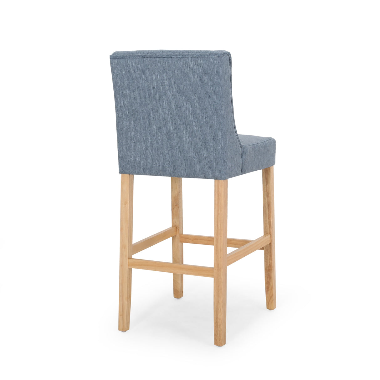 Lansglen Button Tufted Fabric Wingback Bar Stool (Set of 2) by Christopher Knight Home