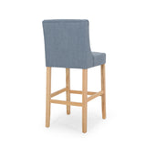 Lansglen Button Tufted Fabric Wingback Bar Stool (Set of 2) by Christopher Knight Home