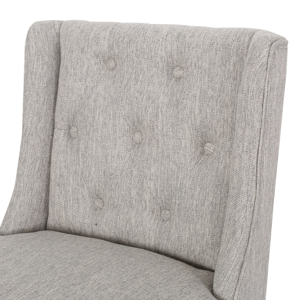 Lansglen Button Tufted Fabric Wingback Bar Stool (Set of 2) by Christopher Knight Home