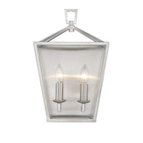 Lantern No Glass Traditional Wall Light Sconce in Nickel