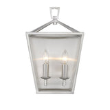 Lantern No Glass Traditional Wall Light Sconce in Nickel