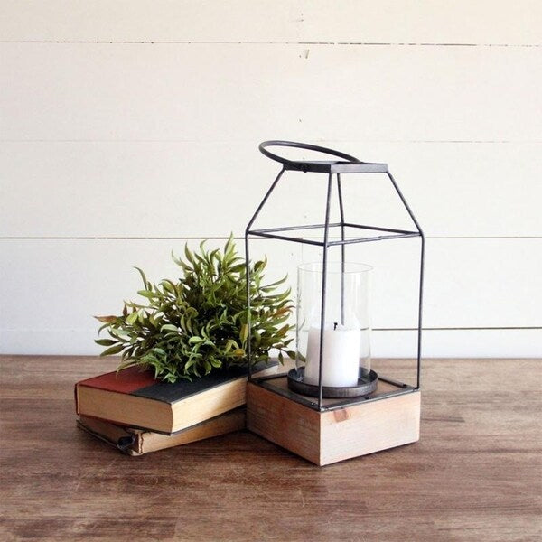 Lantern Pillar Candle Holder Small