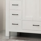 Laranne Contemporary 48" Wood Single Sink Bathroom Vanity with Carrera Marble Top by Christopher Knight Home