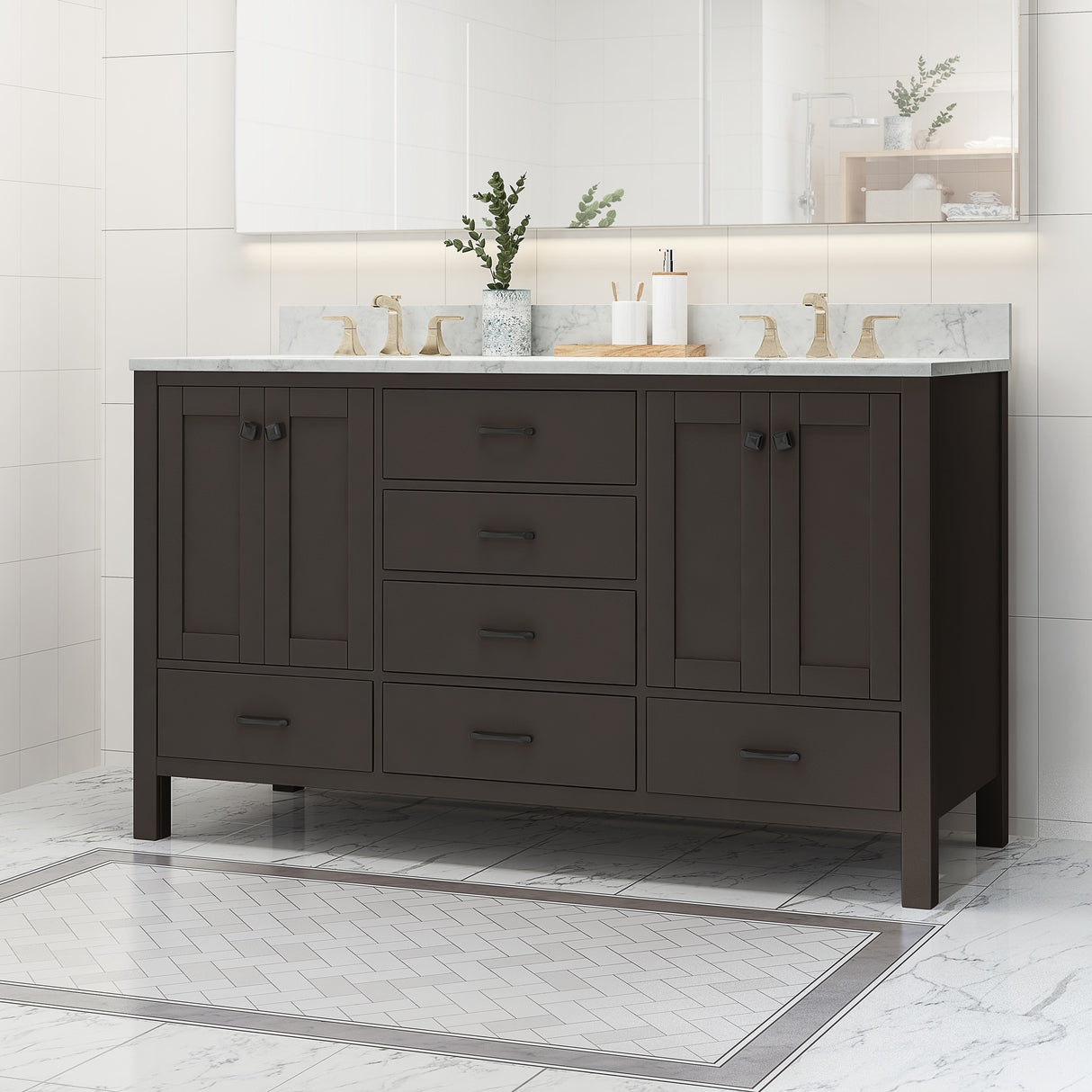Laranne Wood Double Sink Bathroom Vanity by Christopher Knight Home
