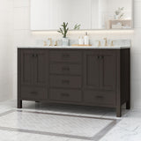 Laranne Wood Double Sink Bathroom Vanity by Christopher Knight Home
