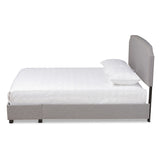 Larese Light Grey Fabric Upholstered 2-Drawer Queen Size Platform Storage Bed