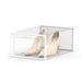 Large 12 Pack Shoe Storage Box,Clear Plastic Stackable Shoe Organizer,Space Saving Foldable Shoe Rack Sneaker Container