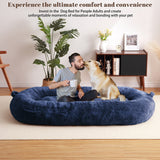 Large Dog Bed Washable Human Size Bed with Removable Cover