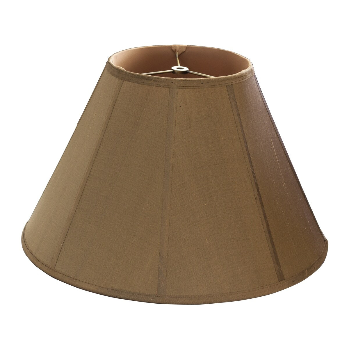 Large Empire Lamp Shade for Table Lamp and Floor Lamp, 8" Top x 18" Bottom x 11" Height, Golden Taupe, Faux Silk