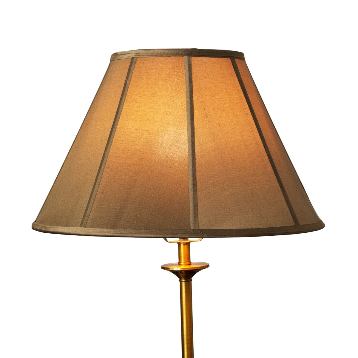 Large Empire Lamp Shade for Table Lamp and Floor Lamp, 8" Top x 18" Bottom x 11" Height, Golden Taupe, Faux Silk