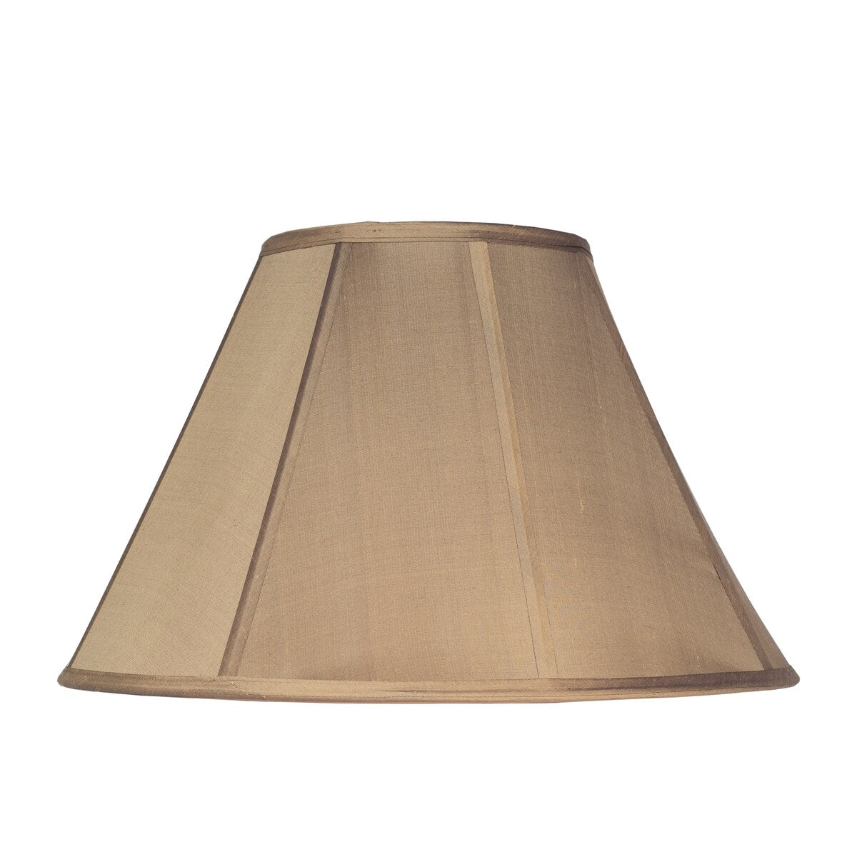 Large Empire Lamp Shade for Table Lamp and Floor Lamp, 8" Top x 18" Bottom x 11" Height, Golden Taupe, Faux Silk