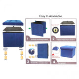 Large Folding Storage Bench Organizer With Wooden Stool Legs For Home,Bedroom