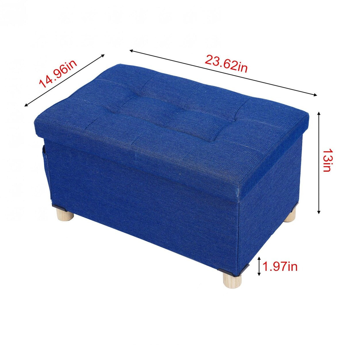 Large Folding Storage Bench Organizer With Wooden Stool Legs For Home,Bedroom