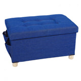 Large Folding Storage Bench Organizer With Wooden Stool Legs For Home,Bedroom