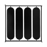 Large Four Oval Wall Mirror with Black Square Frame