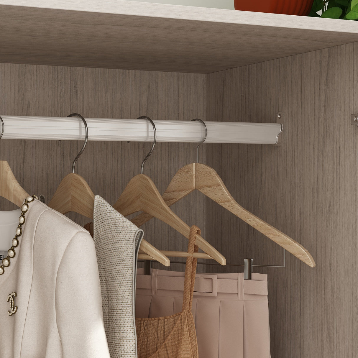 Large Glass Combination Cabinet: Contemporary Storage Closet Armoires