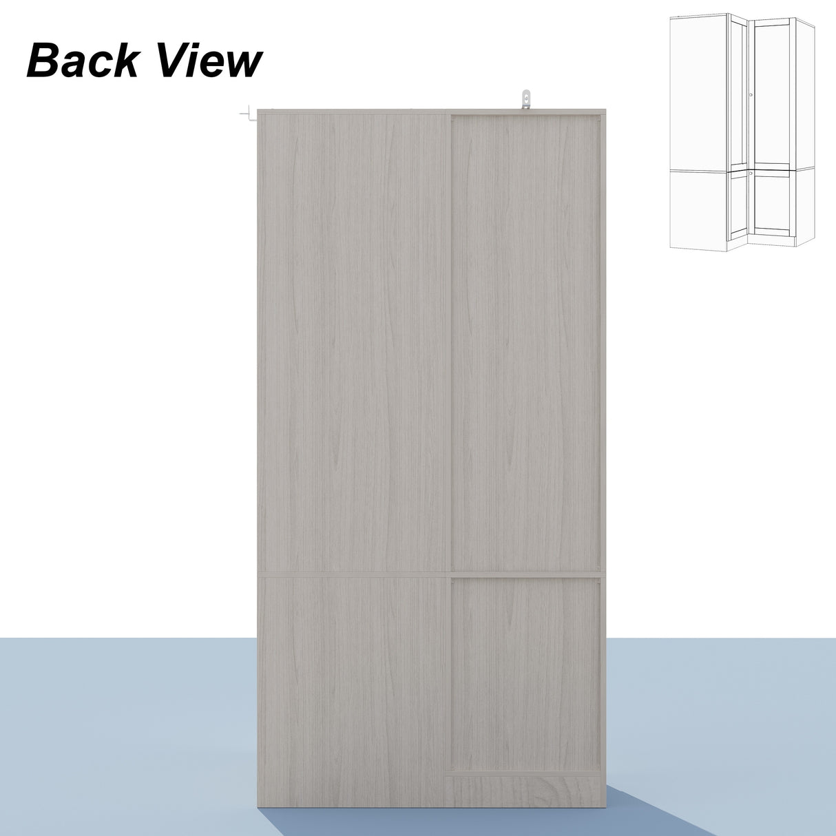 Large Glass Combination Cabinet: Contemporary Storage Closet Armoires