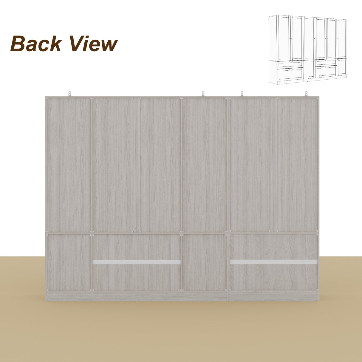 Large Glass Combination Cabinet: Contemporary Storage Closet Armoires