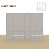 Large Glass Combination Cabinet: Contemporary Storage Closet Armoires