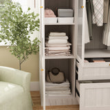 Large Glass Combination Cabinet: Contemporary Storage Closet Armoires