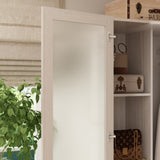Large Glass Combination Cabinet: Contemporary Storage Closet Armoires