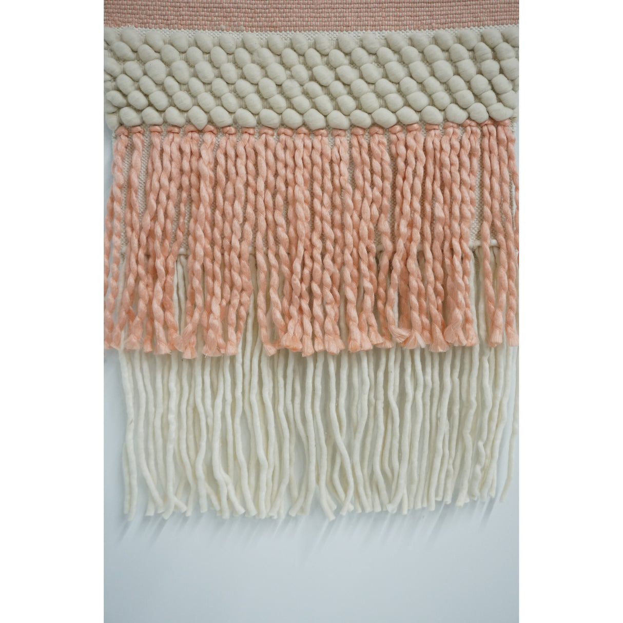 Home&Manor Wool and Cotton Large Macrame Wall Hanging with Rod Included - Exact Size