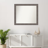 Large Non-Beveled Custom Wall Mirror - Country Barnwood Frame