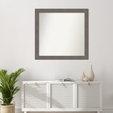 Large Non-Beveled Custom Wall Mirror - Country Barnwood Frame