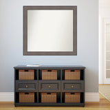 Large Non-Beveled Custom Wall Mirror - Country Barnwood Frame
