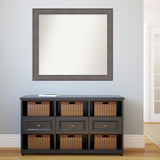 Large Non-Beveled Custom Wall Mirror - Country Barnwood Frame