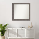 Large Non-Beveled Custom Wall Mirror - Country Barnwood Frame