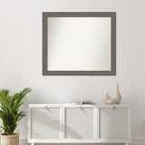 Large Non-Beveled Custom Wall Mirror - Country Barnwood Frame