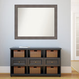 Large Non-Beveled Custom Wall Mirror - Country Barnwood Frame